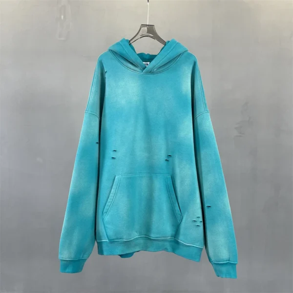 ZODF Vintage Winter Washed 360gsm Fleece Hoodies For Men Unisex Oversized Warm Ripped Holes Hooded Pullovers Coats HY0947 - Image 6