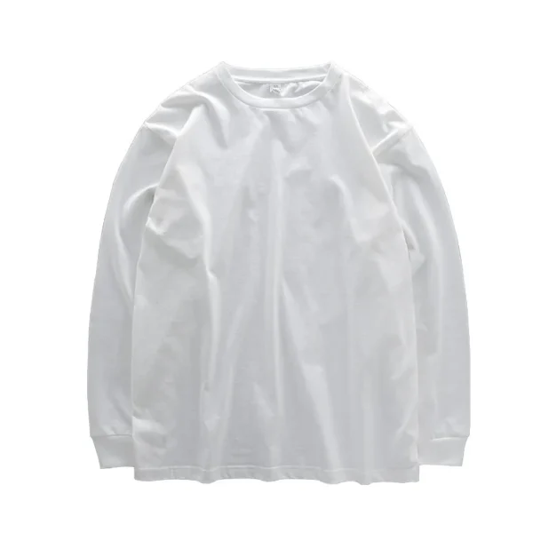Dukeen 280g Heavyweight Long-Sleeved T-Shirt for Men 100% Cotton Shirts Oversized Solid Color Tops Plain Tees Men's Clothing - Image 6